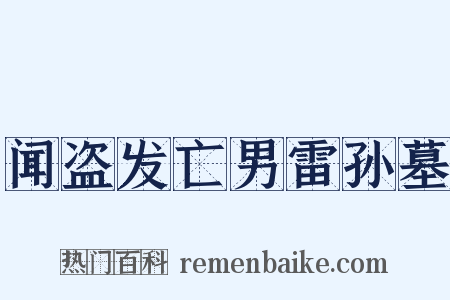 闻盗发亡男雷孙墓是什么意思的图片